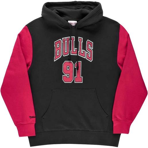 MITCHELL & NESS felpa con cappuccio name number rodman 91