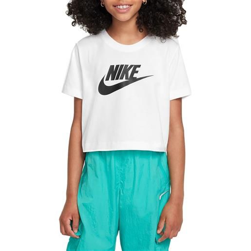 NIKE t-shirt crop logo futura bambina