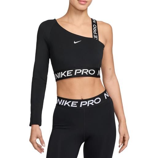 NIKE top crop asimmetrico shine