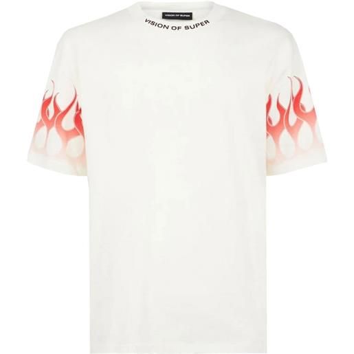 VISION OF SUPER tshirt with red flames bambino