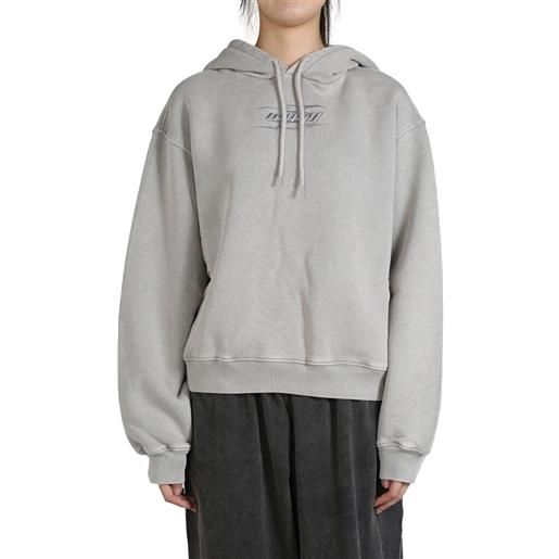Alexander Wang logo-embroidered hoodie - grigio