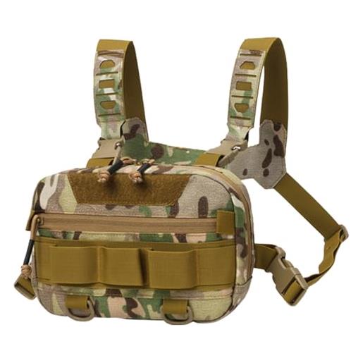 Generic petto da pesca - grande apertura pettorale, attrezzatura da pesca petto pack | zaino da pesca con rete posteriore, borsa da pesca portatile, borsa multifunzionale per gilet da pesca per uomini e