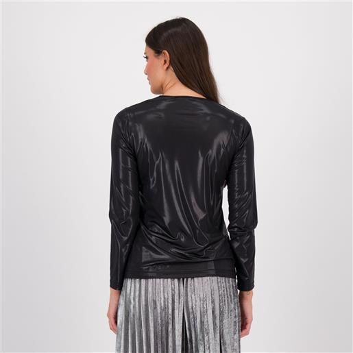 Bianca Della Torre blusa in jersey stretch con maniche lunghe