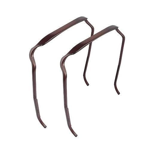 JOCXZI grande capelli ricci fascia, ricci e spessi per capelli, marrone, forma quadrata, invisibile, alla moda, per capelli strumento di fissaggio per acconciatura, 2 pezzi