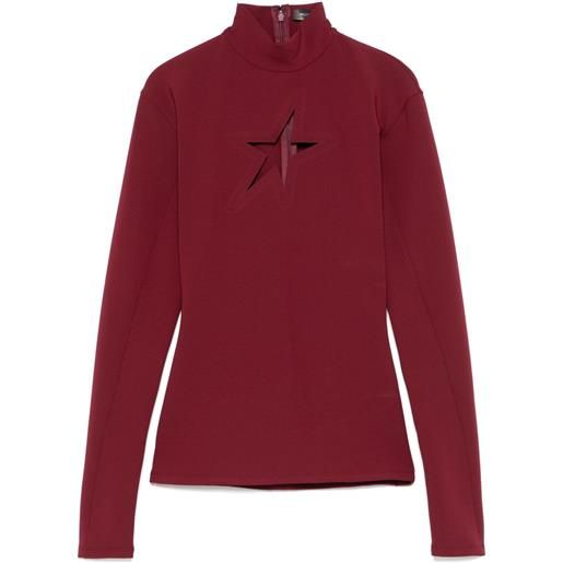 Mugler top con dettaglio cut-out - rosso