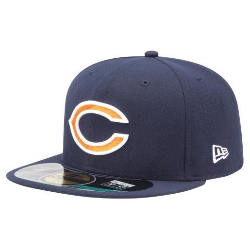 New Era cap nfl chicago bears on field, berretto da uomo unisex-adulto, blu navy, 7 1/4