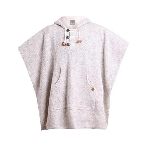 virblatt - poncho uomo lana | lana & caldo pile | poncho uomo invernale felpa poncho andino tabarro uomo invernale elegante- arriba wool nero l-xl