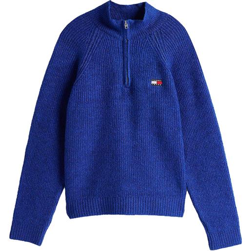 TOMMY JEANS maglione mezza zip manica raglan