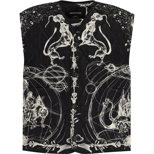 Fabiana Filippi gilet trapuntato - nero