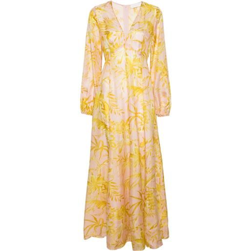 ZIMMERMANN abito golden lungo a fiori - rosa