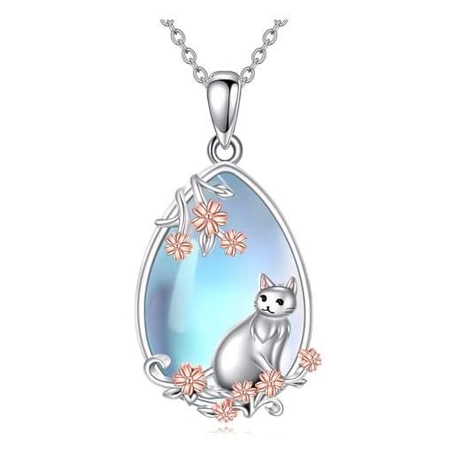 Collana Panda Argento Lucido Collana Ciondolo Panda Con Strass Per Donna - Catena Lucida Argentata, Stile Retrò E Carino Collana Charm Animalier Silver