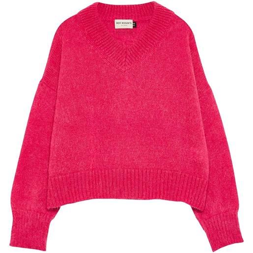 ROY ROGERS maglione scollo v misto mohair donna