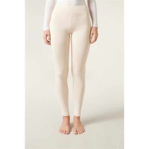 Calzedonia leggings termici plush naturale