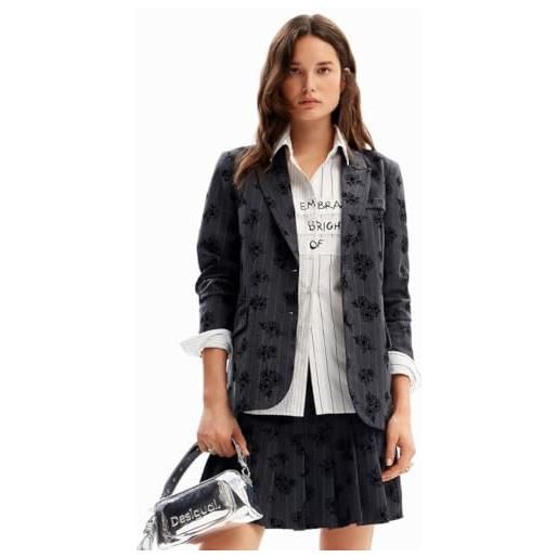 Desigual donna woven blazer, nero, s