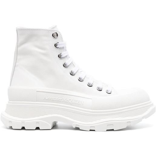 Alexander McQueen stivali tread slick - bianco