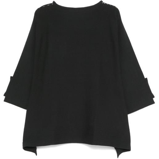 Issey Miyake maglione square rib ap - nero