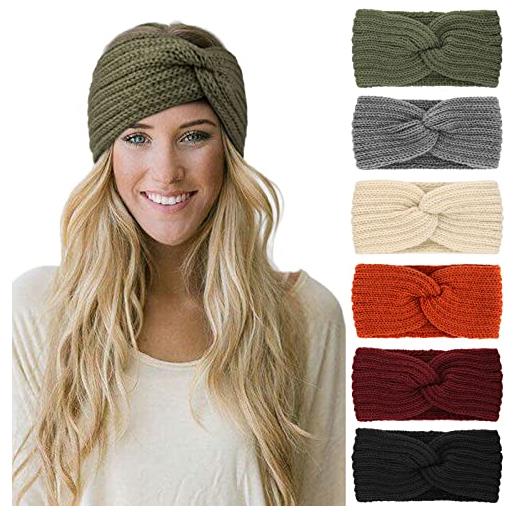 DRESHOW 6 pezzi fasce per capelli tessuto di lana turbante fascia da donna invernale accessori cerchietti per donna ragazze