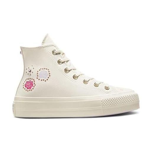 Converse a06833c ct all star lift donna, egret/light gold/vapor violet eu 37