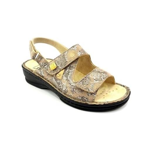 Scholl nevia sandal, donna, beige multi, 38 eu larga
