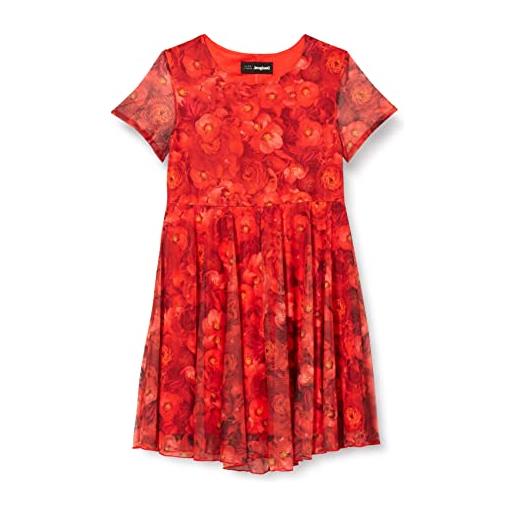 Desigual vest_aina vestito casual, colore: rosso, 7-8 anni bambina