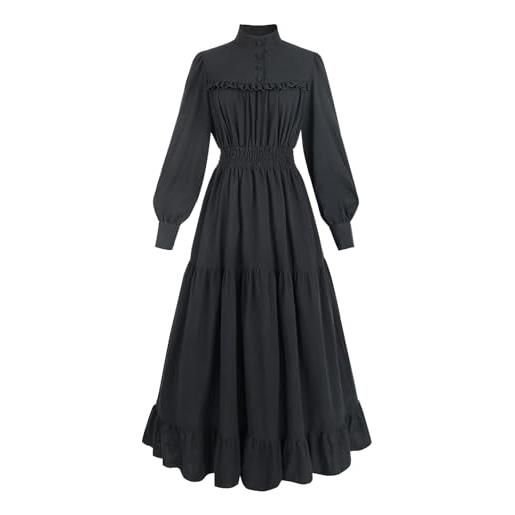 CR ROLECOS abito vittoriano, costume rinascimentale, da donna, abito medievale, vintage, abito da sera, abito da strega, medievale, xl