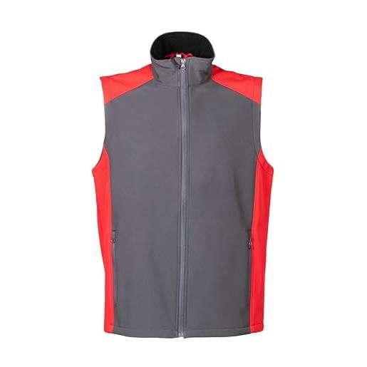 Generico gilet uomo da lavoro bicolore in softshell modello campiglio (it, testo, m, regular, regular, nero/grigio)
