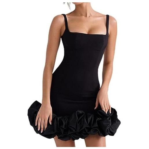 CABULE vestito aderente da donna vestito aderente da sera festa da ballo abiti estivi 2023 vestito con orlo arricciato a pieghe chic ed elegante sexy club streetwear-as