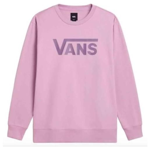 Vans drop v logo bff crew-b maglia di tuta, viola, s donna