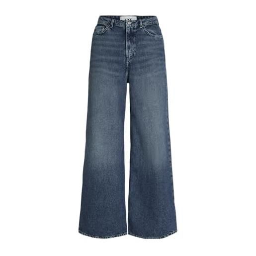 JACK & JONES jjxx jxtokyo wide hw r6129 dnm noos, blu jeans scuro, 30w x 34l donna
