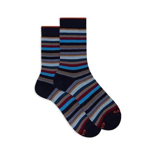 Gallo calze corte uomo e blu righe multicolor micro