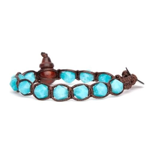 Bracciale Tamashii® Classico Originale con pietre 6 mm Agata Verde Striata