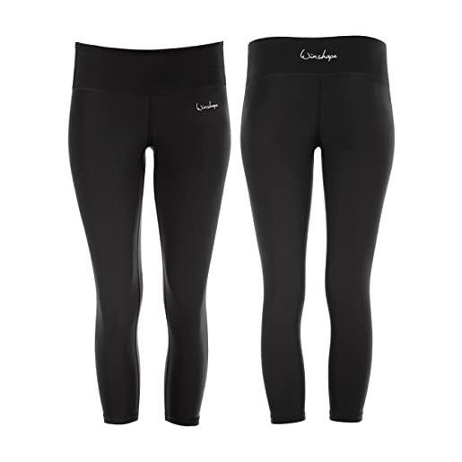 WINSHAPE functional power shape 7/8-tights ael302 mit anti-rutsch-effekt leggings, nero, xs donna