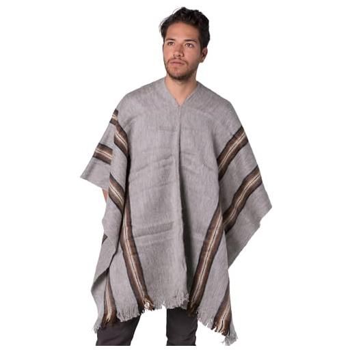 Gamboa poncho uomo alpaca giacca leggero scollo a v autunno inverno