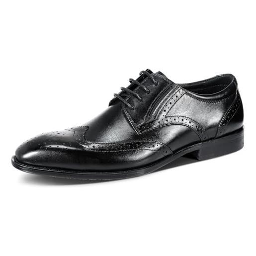 Scarpe Oxford Uomo In Pelle Con Lacci - Scarpe Formali Comode Per Matrimonio E Ufficio