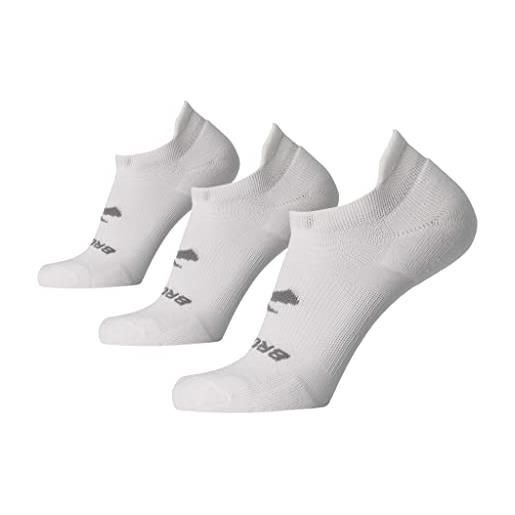 Brooks 280493100 run-in no show 3-pack calzini unisex adulto white taglia 35