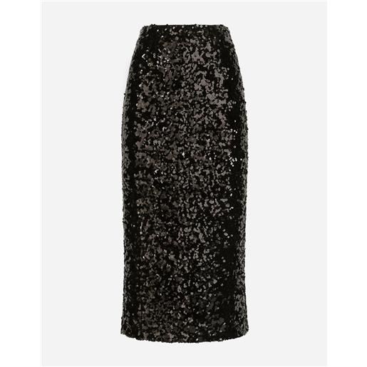 Dolce & Gabbana gonna longuette in paillettes