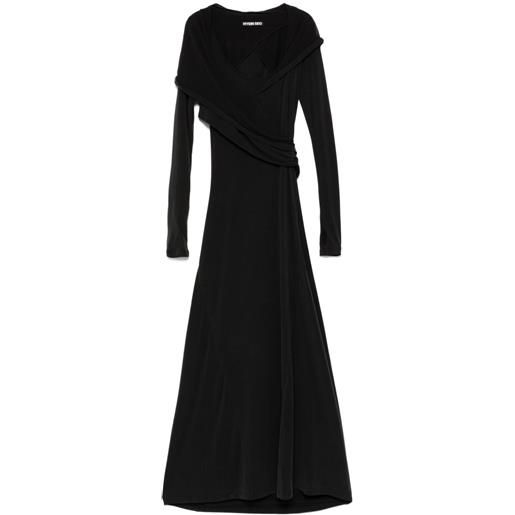 Hyein Seo abito lungo con cappuccio - nero