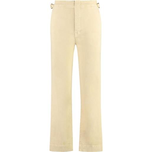 MOTHER pantaloni the cinch greaser - giallo