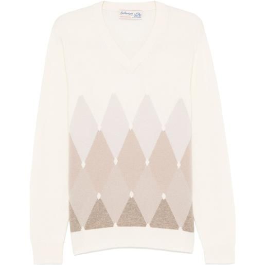 Ballantyne maglione con scollo a v - toni neutri