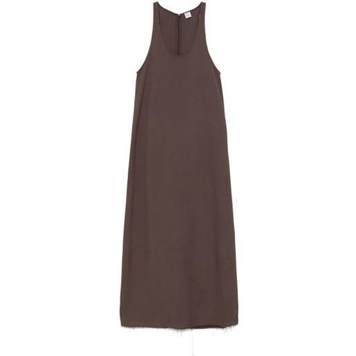 TOTEME abito lungo con scollo ampio - marrone