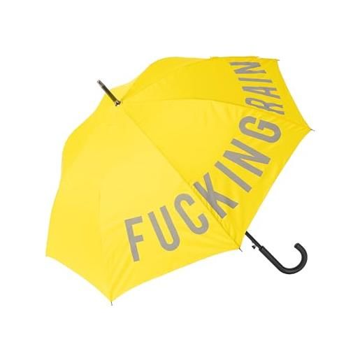 Fisura - ombrello grande fucking rain riflettente. Ombrello giallo per giovani. Ombrello automatico con pulsante. Ombrello resistente al vento. 106 centimetri di diametro. 