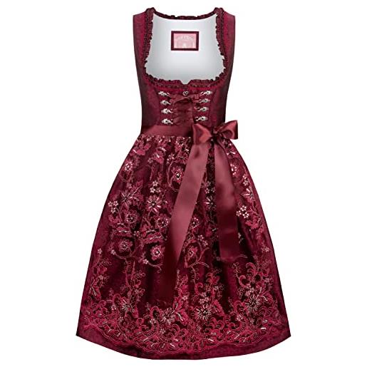 Stockerpoint dirndl eva vestito per occasioni speciali, colore: rosso, 44 donna