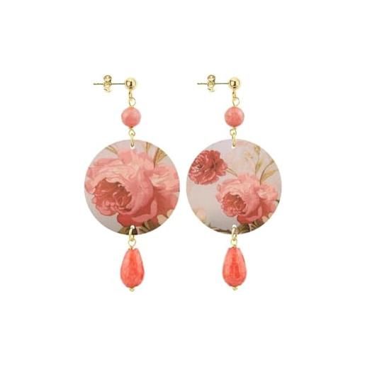 Lebole Maison Orecchini Kokoro Cuore Pois Nappa Rosa