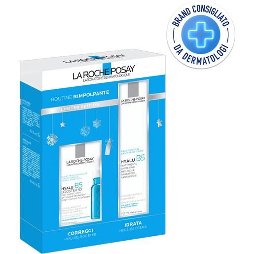 La Roche-Posay cofanetto limited edition routine rimpolpante con hyalu b5 booster 15ml + hyalu b5 crema anti-rughe 40ml