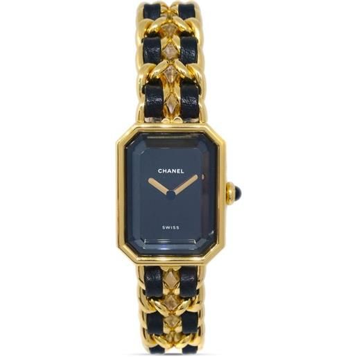 CHANEL Pre-Owned - orologio première xl 26mm 1987 - donna - placcatura in oro/pelle - taglia unica - nero