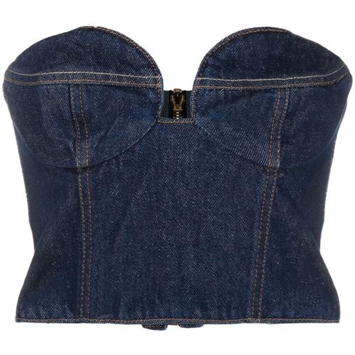 Magda Butrym corsetto denim - blu