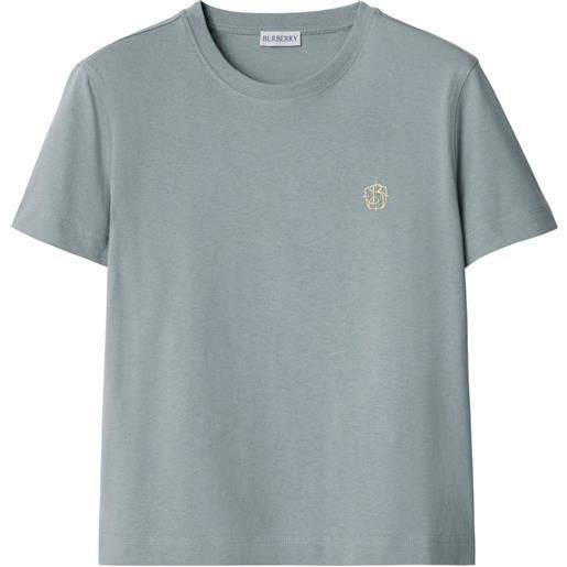 Burberry t-shirt squadrata - blu