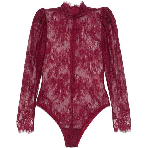 Ana Radu body in pizzo chantilly - rosso
