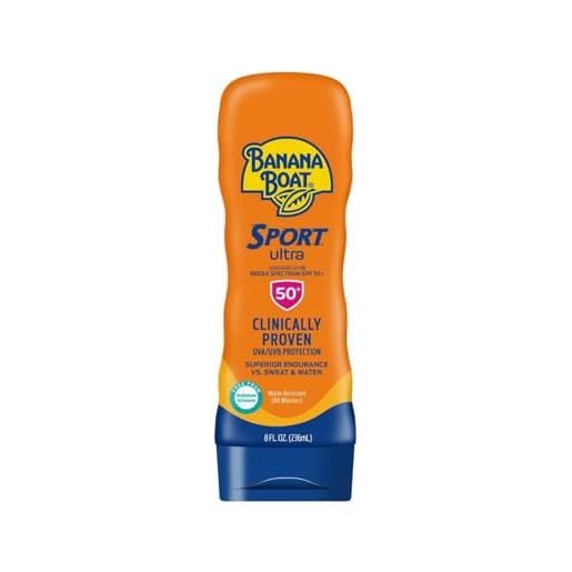 Banana Boat sunscreen sport performance broad spectrum sun care sunscreen lotion - spf 50, 8 ounce by Banana Boat