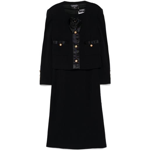 CHANEL Pre-Owned - set con gonna 1990 - donna - lana/seta - taglia unica - nero